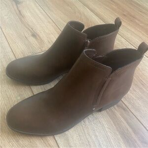 Sun + Stone Dark Brown Ankle Booties